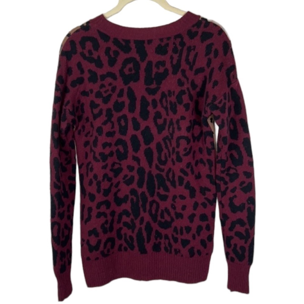 A.L.C. Matt Colorblock Leopard Animal Print Cashm… - image 6